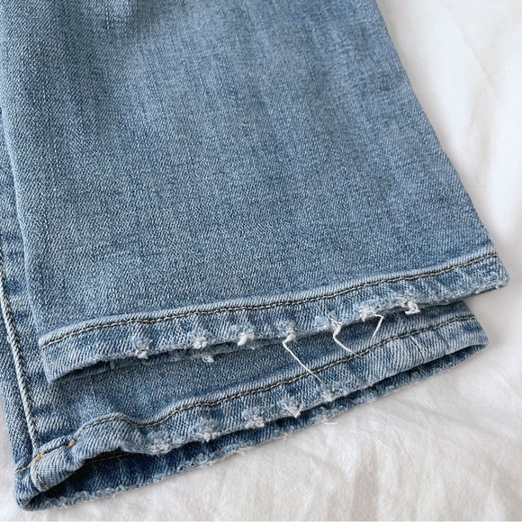 Anthro Pilcro Patchwork Patched Ripped Frayed Midrise Slim Boyfriend Jeans 29 - Picture 5 of 10